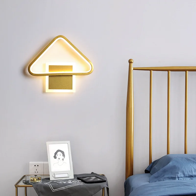 Light luxury bedroom bedside wall lamp simple modern minimalist personality living room background corridor | Лампы и освещение