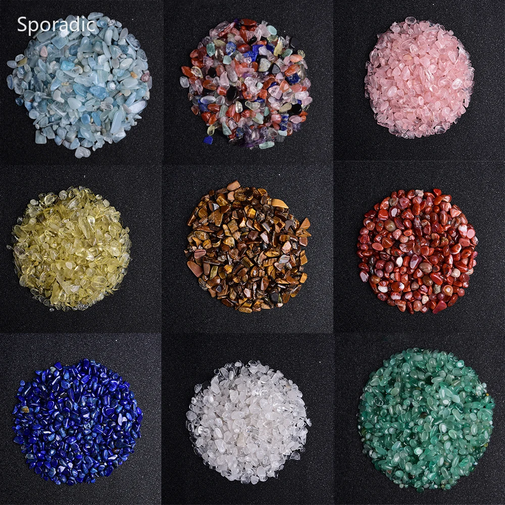 

Natural Crystal Rose Quartz Rock Tumbled Crushed Stone Cure Reiki Gemstones Irregular Colored Wishing Stone Home DIY Decoration