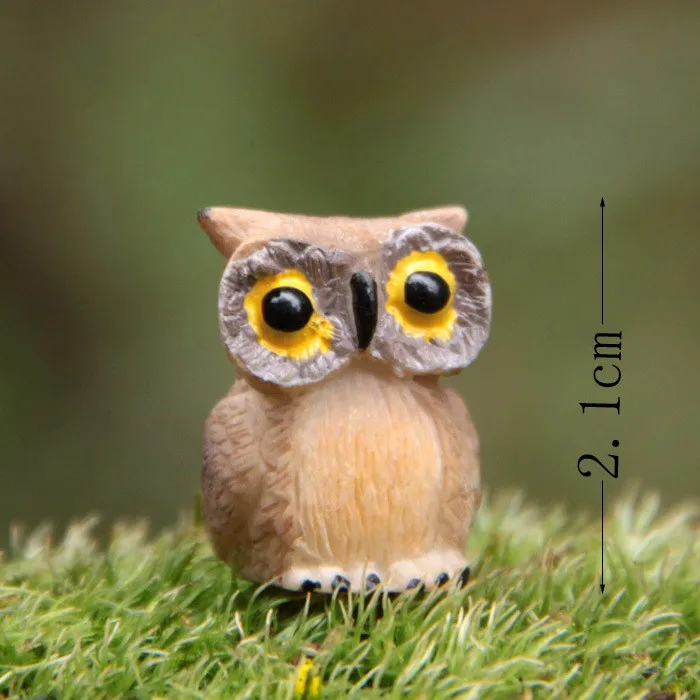 

Mini Garden Decor Accessories Owl Craft Resin Owl Statue Creative Art Decor Patio Lawn Decoration Kawaii Jardin Home Decor jard