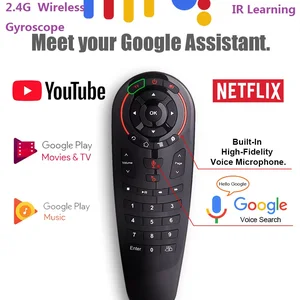 g30 2 4g gyroscope wireless air mouse 33 keys ir learning smart voice remote control for android tv box vs g10 g20 free global shipping