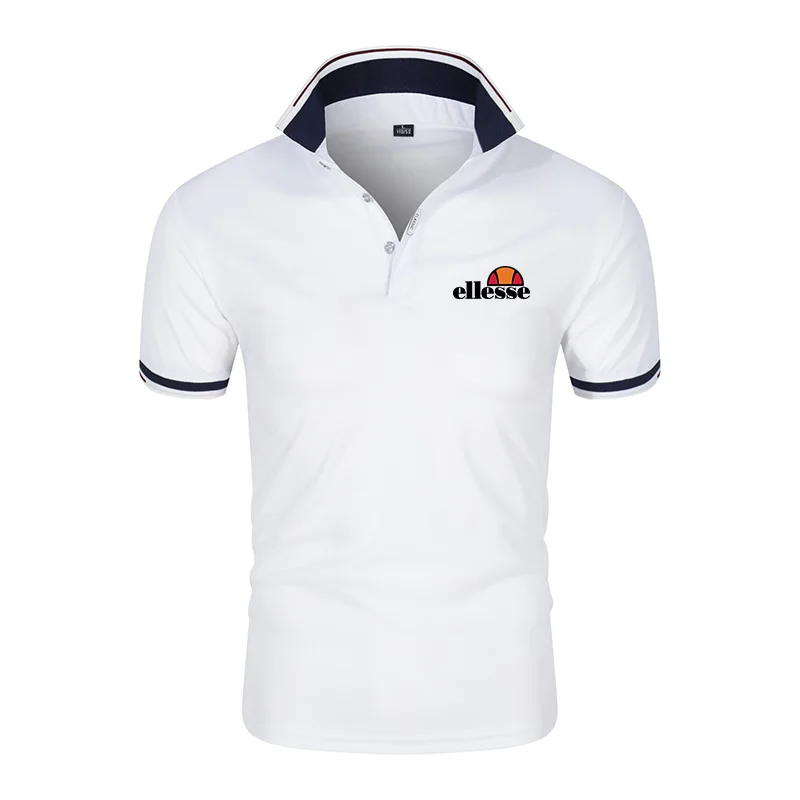 

Men's Polo Shirt 2021 spring and summer short sleeve T-shirt Lapel solid color fashion brand casual top advertising logo new cus