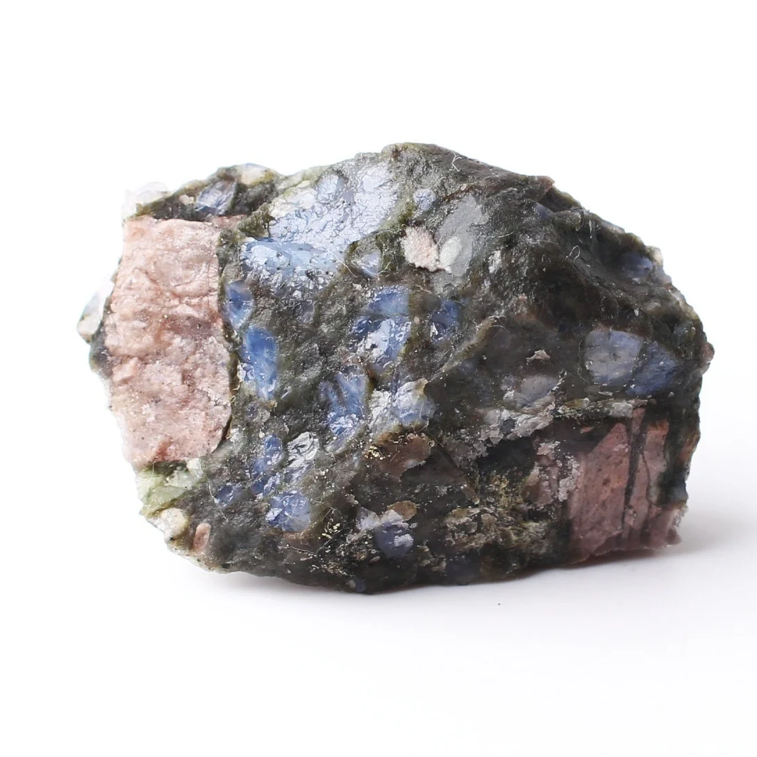 1 шт. натуральный глаукофан фотообразец неотполированный Камень Неправильной