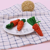 3pcs carrot shaped rabbit hamster chew bite toys guinea pigs tooth cleaning toys p15d