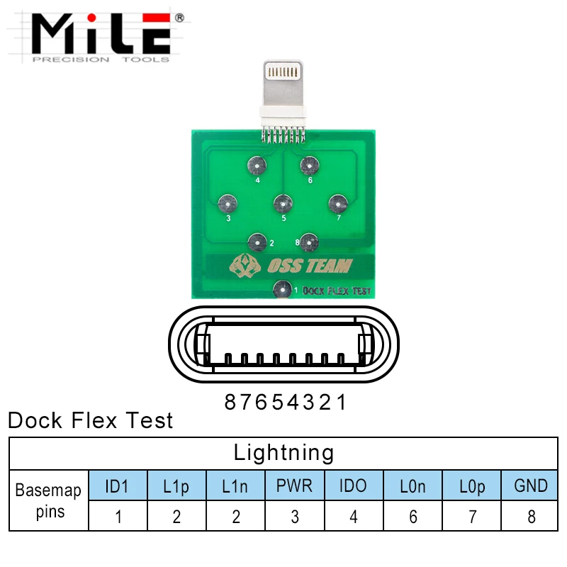 MILE Micro USB док станция Flex Board для iPhone и Type C Android Phone U2 зарядка аккумулятора инструмент