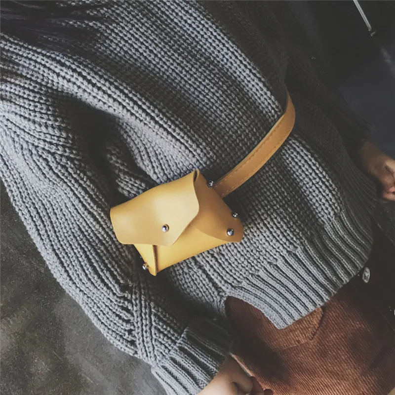 

Bag Mini Square Bag Rivet Fashion Pouch Girl Cute Waist Packs Korean Solid Color Shoulder Messenger Bags