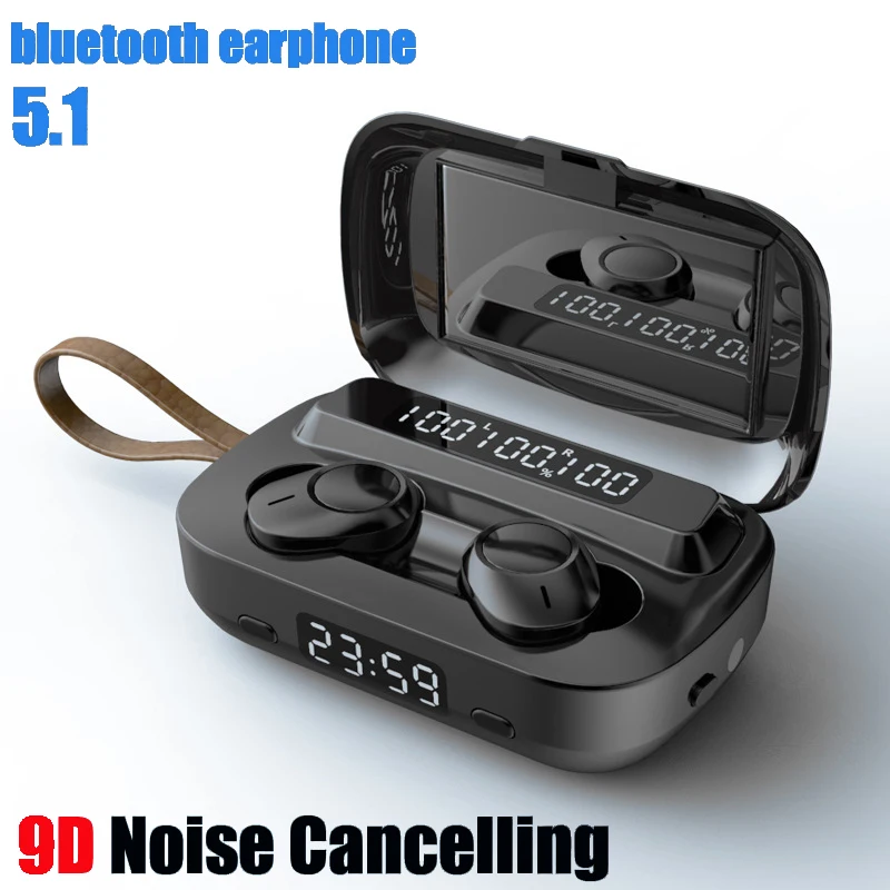 

TWS Bluetooth 5.1 Noise Cancelling Wireless Headphones Bluetooth Earphone Sports Waterproof Earphones Wireless 9D Stereo Headset