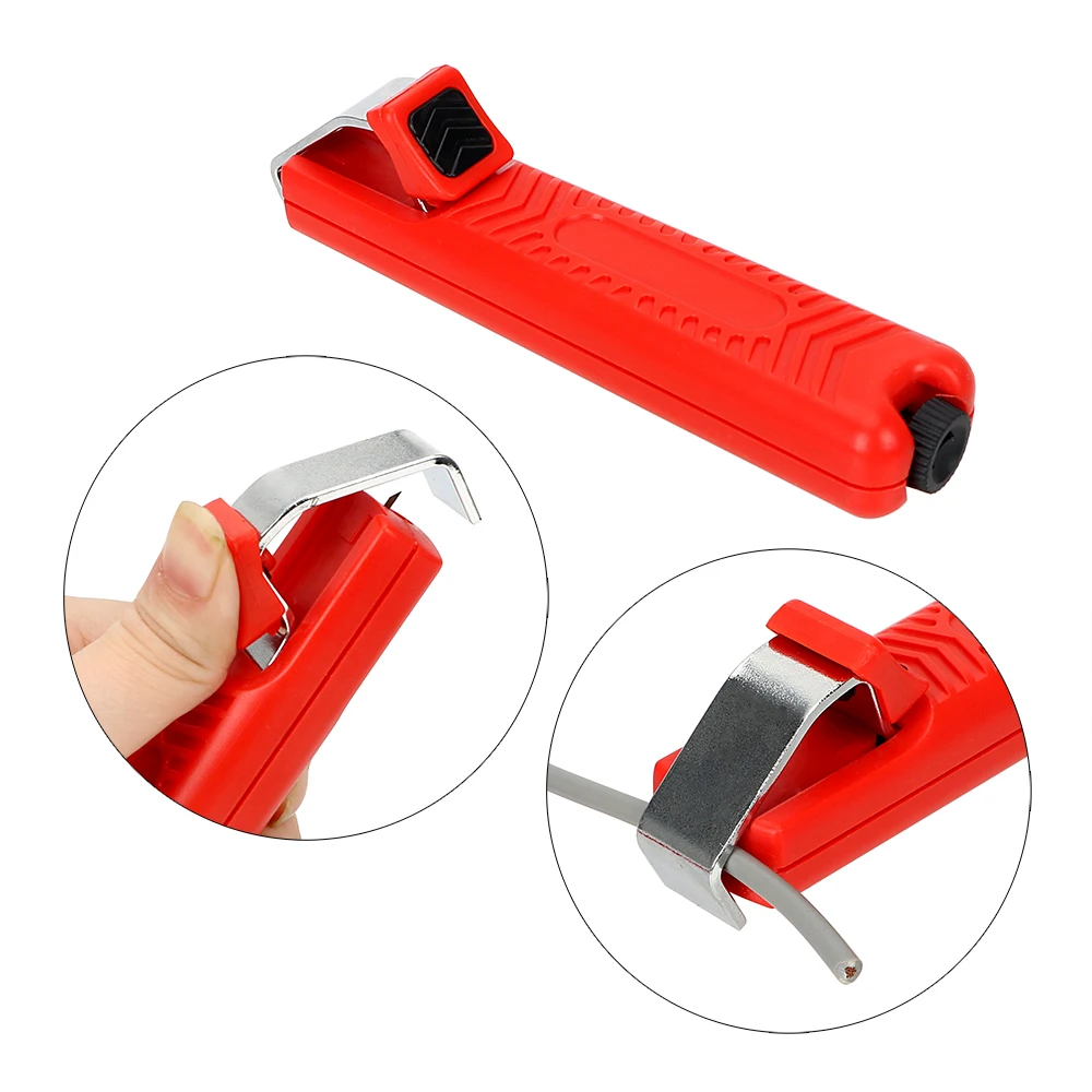 Cable Knife Stripper Wire Stripping Tools Plastic Handle Diameter 8-28mm PVC Electrician Knife Adjustable Cable Stripping Knife