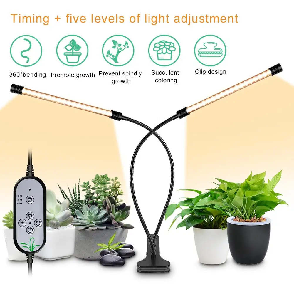 

Indoor Plant Light Led Plants Growing Light LED 5 Dimmable Levels 360 Degree Adjustable Full Spectrum Plant Light Clip Grow Lamp