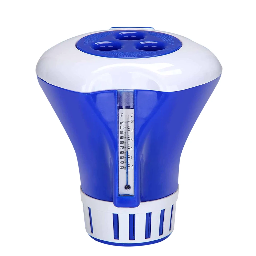

Hot Sale Dosing Float Chlorinator Tablets with Thermometer for Swimming Pool Water Quality ED889