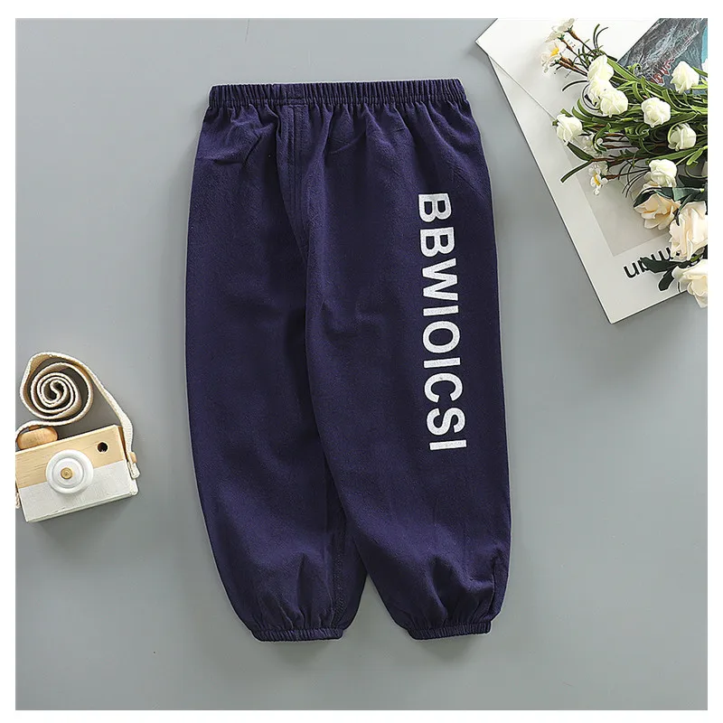 Детские штаны джоггеры против комаров для девочек и мальчиков на весну осень