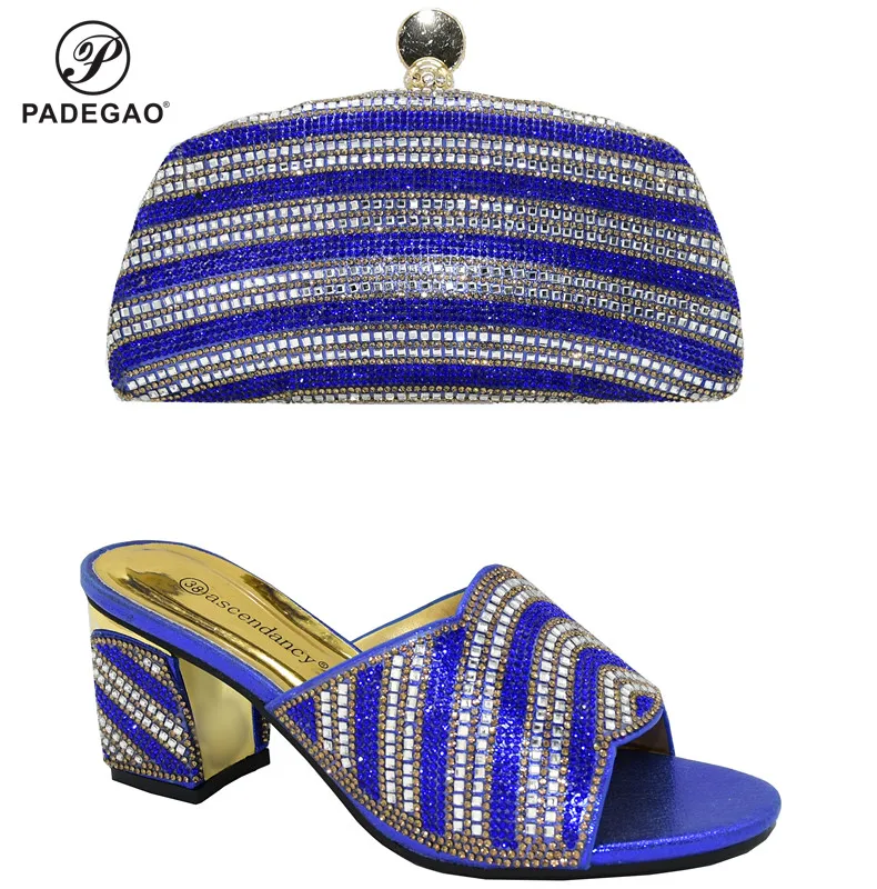 Женские свадебные туфли и подходящая Сумочка в нигерийском стиле цвета фуксии