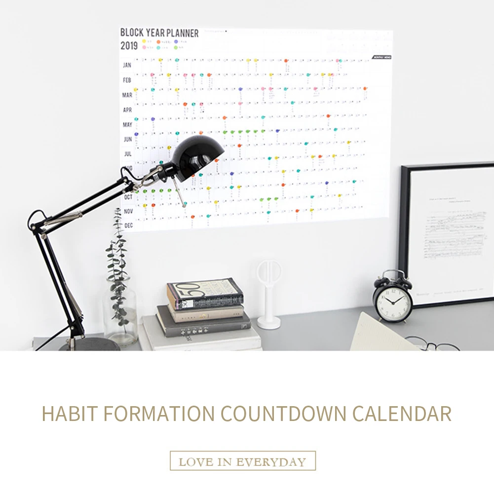 2020 блок школьный офис год планер наклейки обучение привычка Декор бумага
