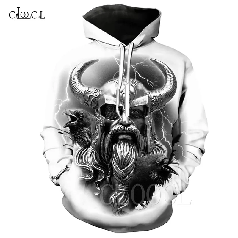 Толстовка унисекс с 3D принтом татуировки викингов|Мужские футболки| |