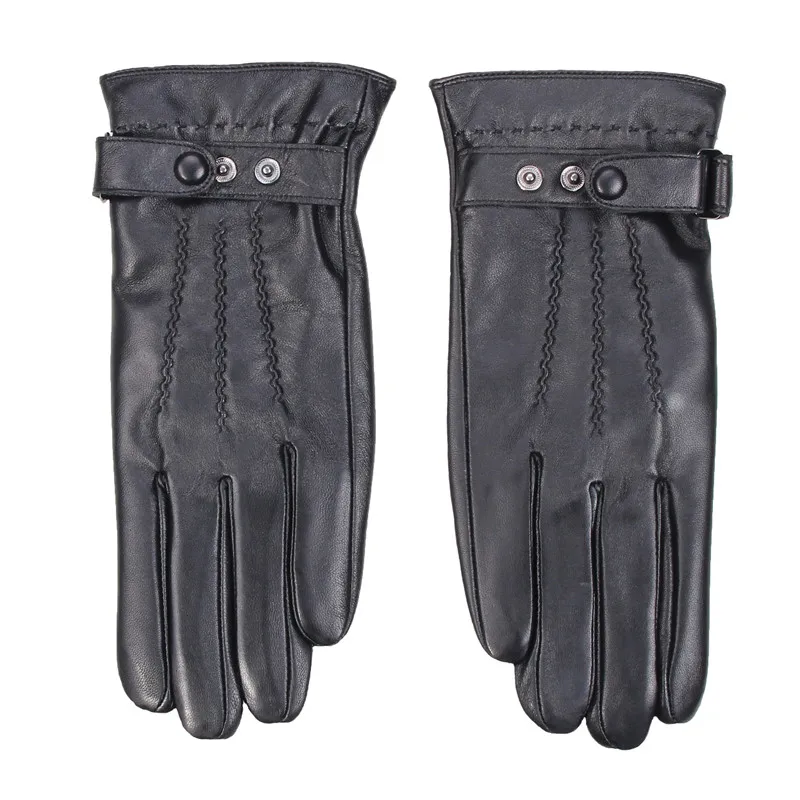 Мужские перчатки из овчины осень-зима бархатные утолщенные теплые Нескользящие