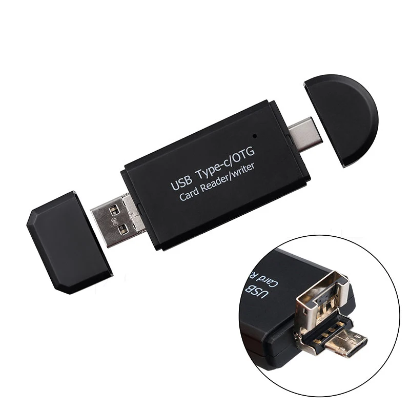 Новый Type C USB 3 0 A Micro Combo To 2 слота устройство для чтения карт SD TF Универсальный в 1 OTG