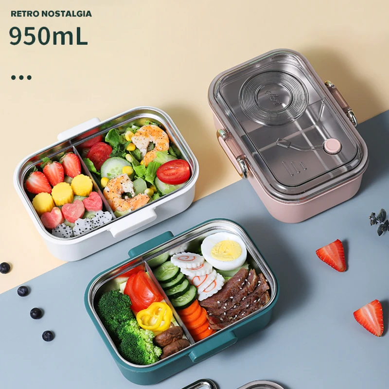 Fiambrera port&aacute;til Retro con fon&oacute;grafo, vajilla divertida, contenedor de almacenamiento de alimentos, caja Bento para ni&ntilde;os, escuela y oficina-0