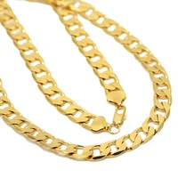 punk style kc hip hop necklace chain gold color vacuum electroplating alloy necklace unisex chain fashion jewelry