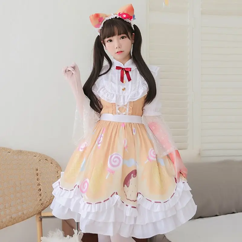 

Game Character V Cosplay Costume Tracy Reznick Mechanical Costume Sweet Girl Lolita Party Dress Up