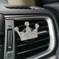 diamond crown decoration for car air vent clip air freshener in auto interior decor car aroma diffuser car accessories girls