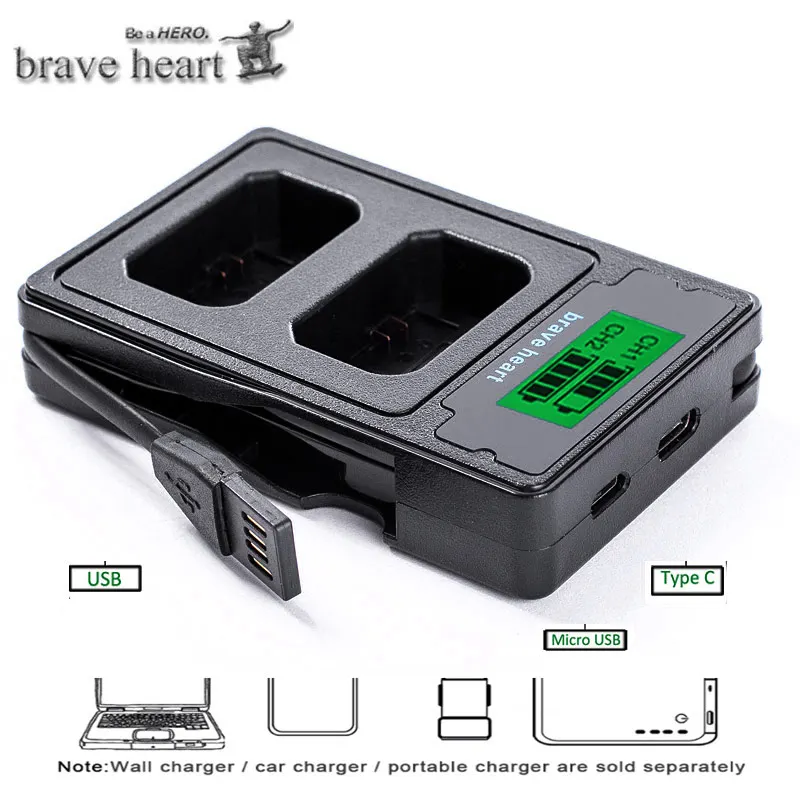 2000 мА/ч, NP-FW50 NPFW50 NP FW50 Батарея AKKU батарея+ ЖК-дисплей USB Dual Зарядное устройство для sony NEX-3 NEX-5C Альфа A55 NEX-C3 - Цвет: charger only