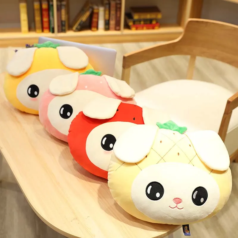 

1pc 40x40cm Pineapple watermelon strawberry orange Bunny rabbit Plush Toy Stuffed Animal Pillow Kawaii Toys kid Birthday Gift
