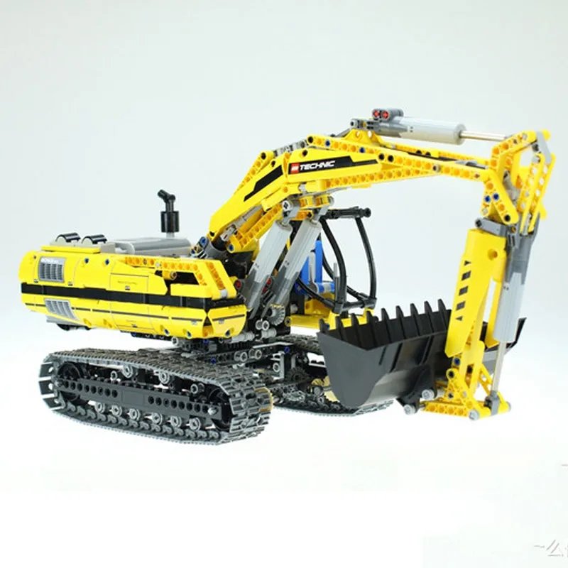20007 Technic моторизованный экскаватор строительные блоки электродвигатели силовые функции кирпичи игрушки подарок Technic 8043
