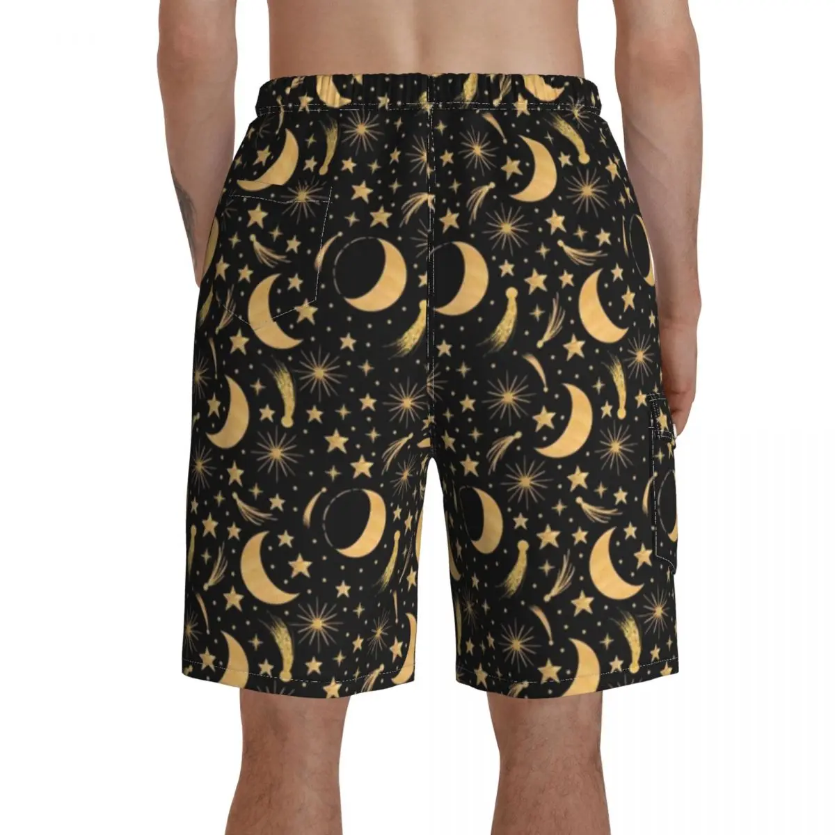 

Crescent Board Shorts Swimming Trunks Polyester Men Beach Pattern Swim Trunks