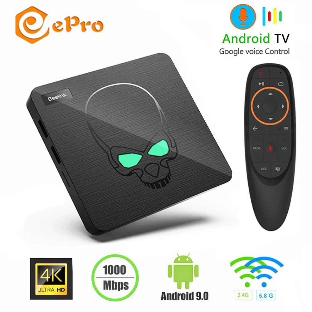Beelink GT King Android tv Box 4 Гб 64 ГБ 9 0 Amlogic S922X голосовой пульт дистанционного управления 2 4G