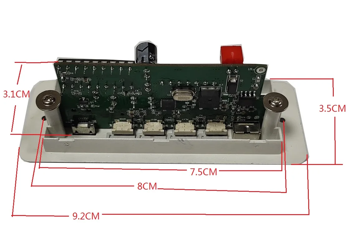 Promotion 12V 2 * 5W MP3 Radio Display Module With Power Amplifier MP3 Decoding Board FM Nixie Tube Display Audio Decoder PCBA images - 6