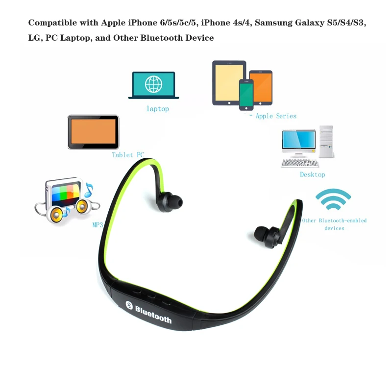Спортивные Bluetooth-наушники S9 Plus со слотом для SD-карты наушники с Bluetooth микрофоном