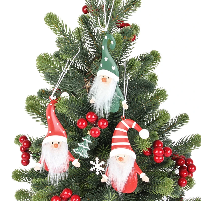 

Christmas Decor Pendant Santa Claus Small Iron Pipe Christmas Lovely Rudolph