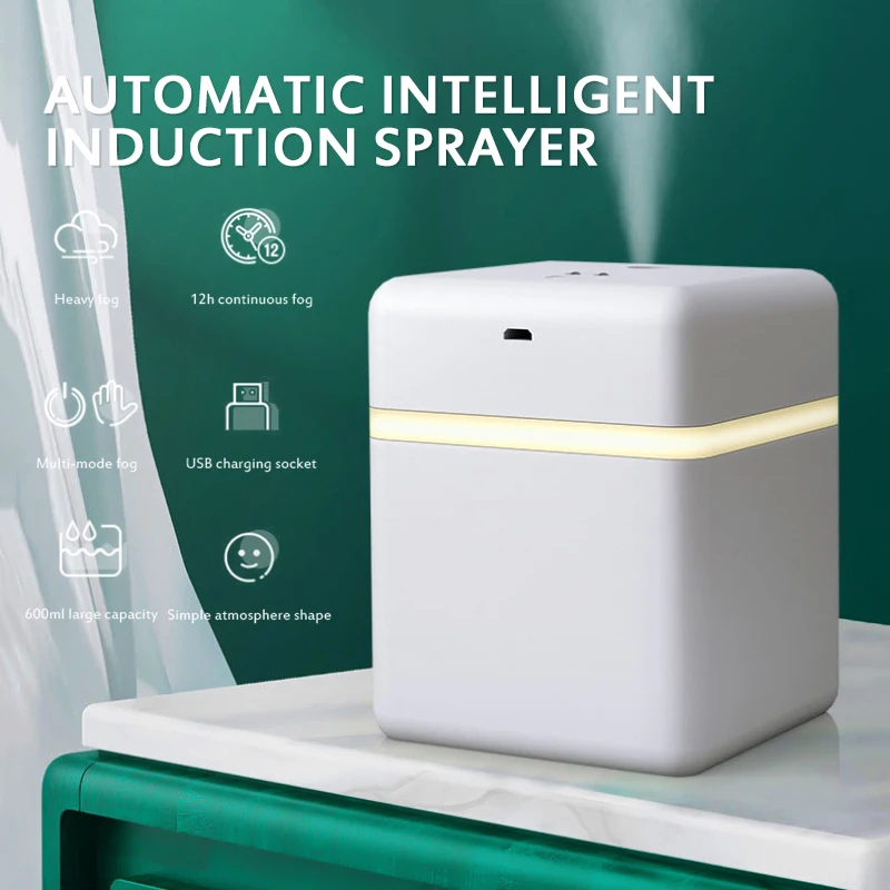 600ml Smart Sprayer Air Humidifier Essential Oil Diffuser Automatic Sensor Sterilizer Nano Atomization Mist Spray Maker | Дом и сад
