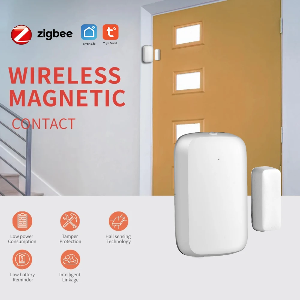 Умный дом ZigBee датчик двери Tuya приложение управление дверное окно открывание