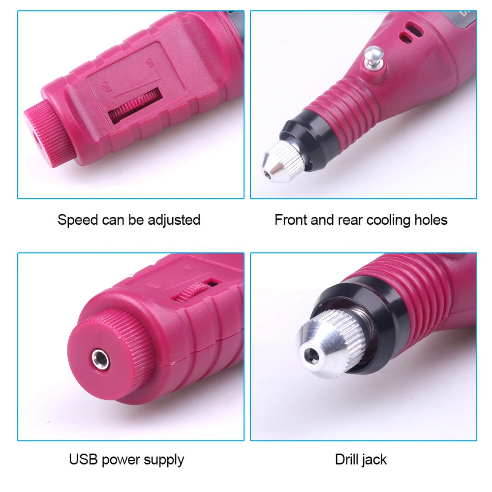 

Professional Electric Nail Drill Machine Nail Files Pen Pedicure 6 Bits MillingUV LED Gel Polish Remover Nail Art Manicure Tool