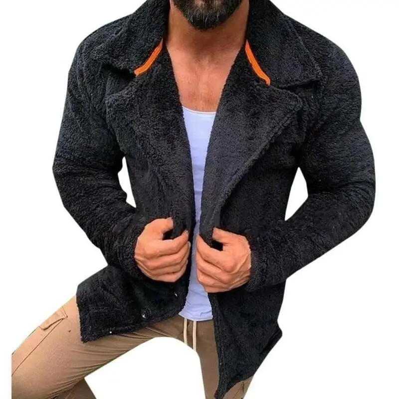 

Mens Winter Autumn Casual Cardigan Jacket Cozy Warm Teddy Bear Coat Outwear