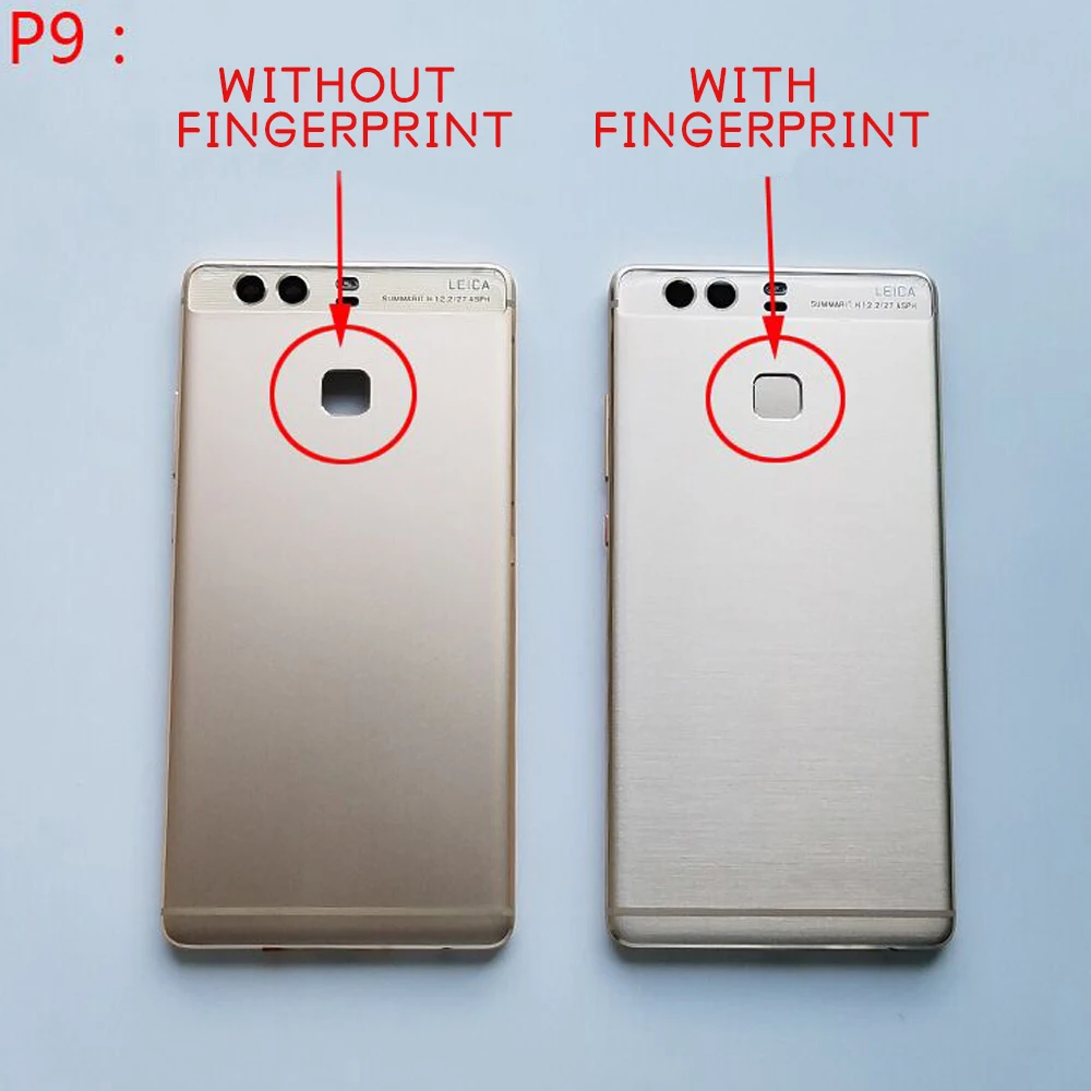 Задняя крышка с отпечатком пальца для HUAWEI P9 задняя аккумулятора + Боковая кнопка