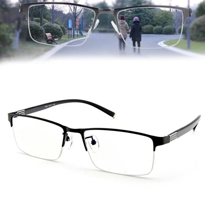 

Ultralight Rimless Smart Progressive Glasses Computer Multifocal Blue Light Blocking Reader Glasses Frame For Women Men