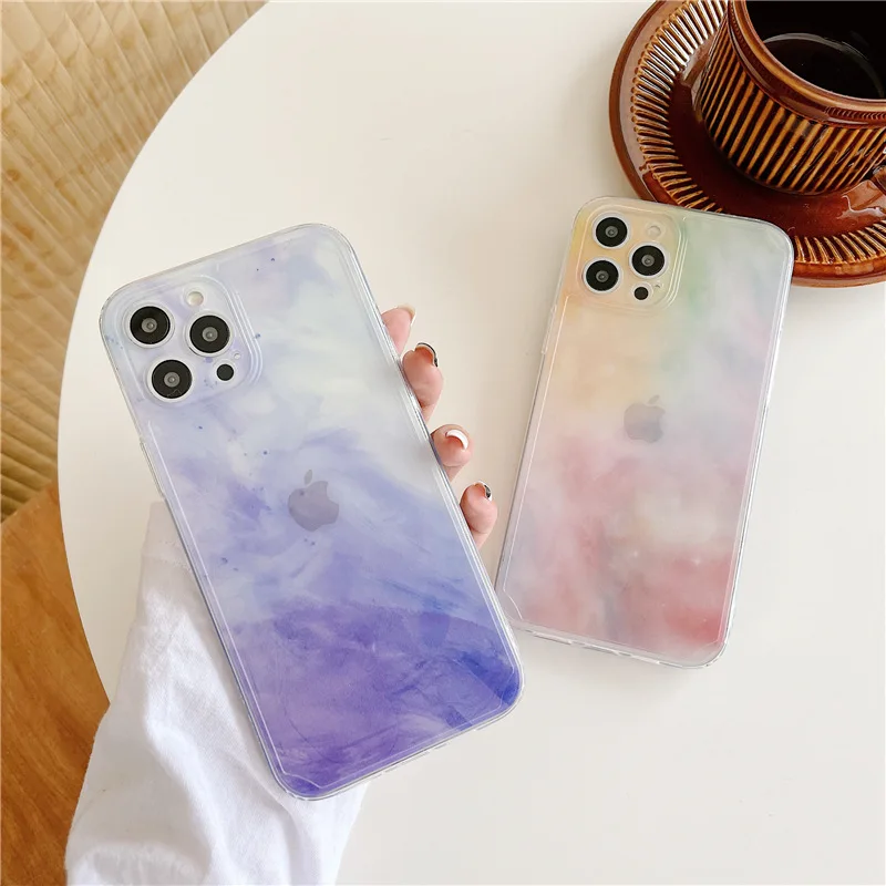 

Retro dream ripple smoke art Shockproof Phone Case For iPhone 13 12 11 Pro Max Xs Max Xr 7 8 Plus X 7Plus Case Cute Soft Cover