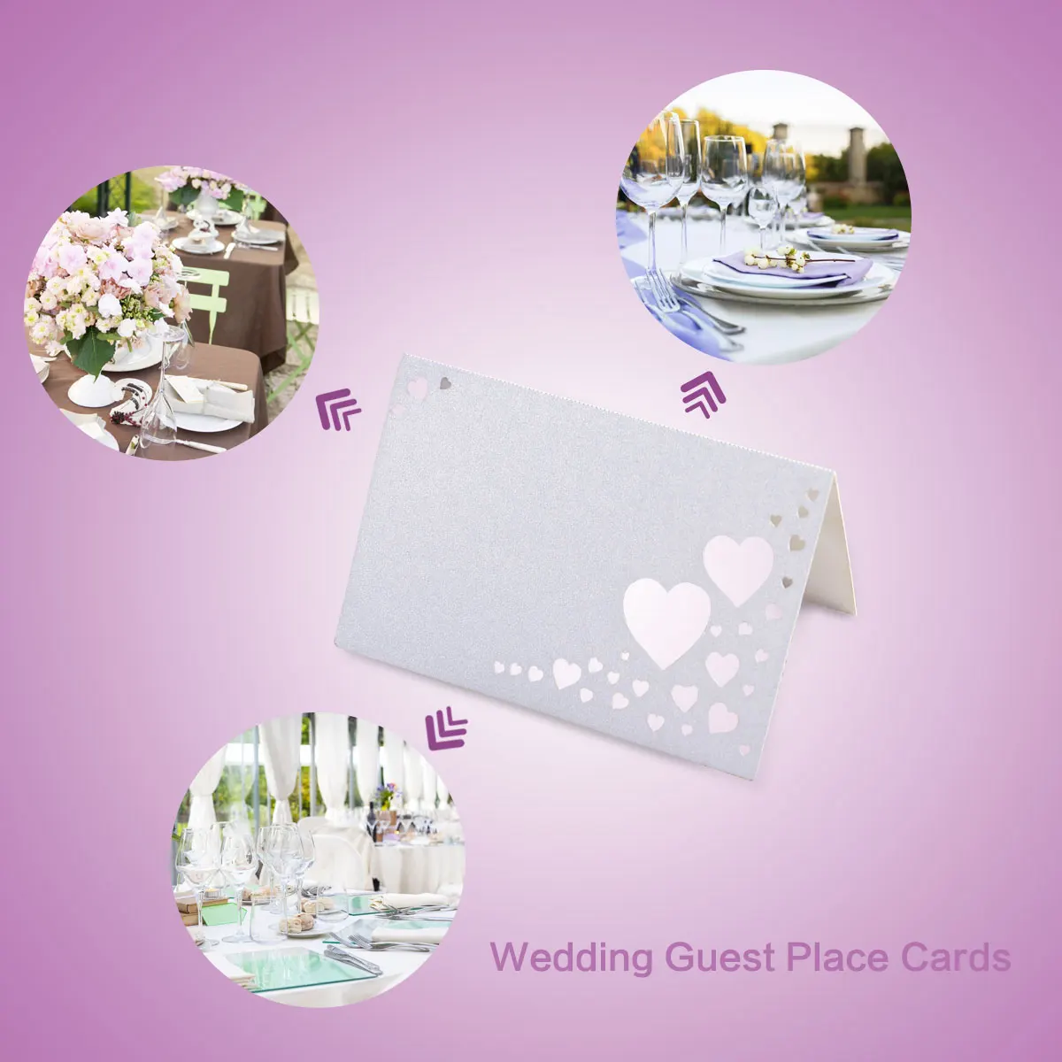 50 шт. карты с полым именем в форме сердца свадебный стол для вечеринок Виная еда