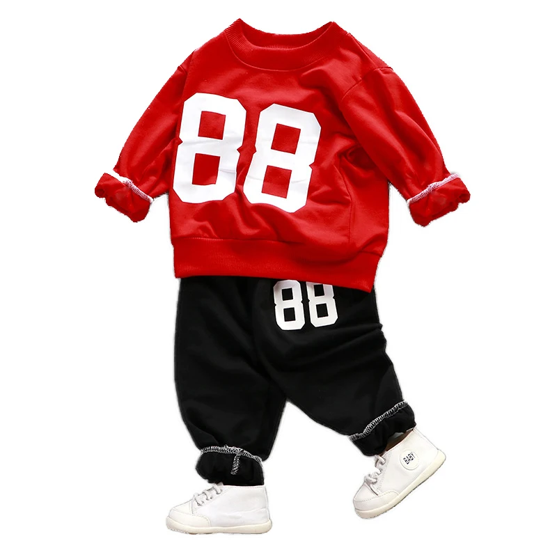 2 шт./лот комплект одежды для детей на весну осень и зиму хлопковый свитер с
