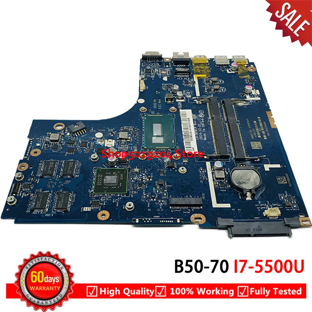 

ZIWB2/ZIWB3/ZIWE1 LA-B091P материнская плата для Lenovo Ideapad B50-70 ноутбук материнская плата SR23W i7-5500U