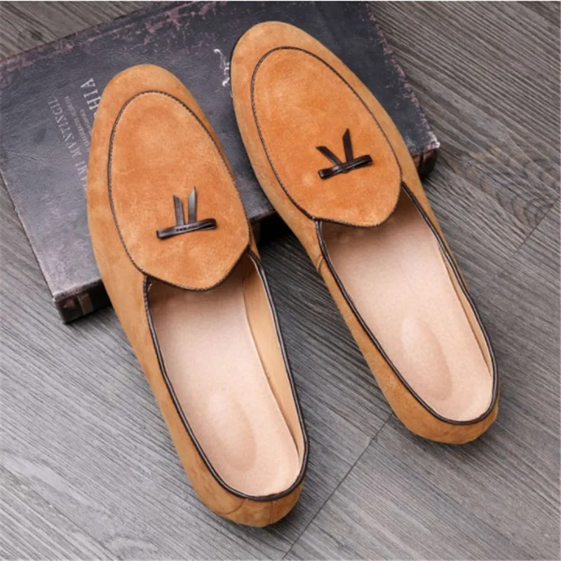 Мужские модные замшевые Удобные Мокасины movechain для вождения на открытом воздухе