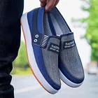 Мужские парусиновые туфли, темно-синие классические мокасины, Повседневная вентилируемая обувь на плоской подошве для прогулок, на лето 2021