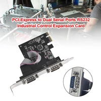 pci e serial card pci express to dual serial ports com rs232 interface desktop industrial control computer expansion card