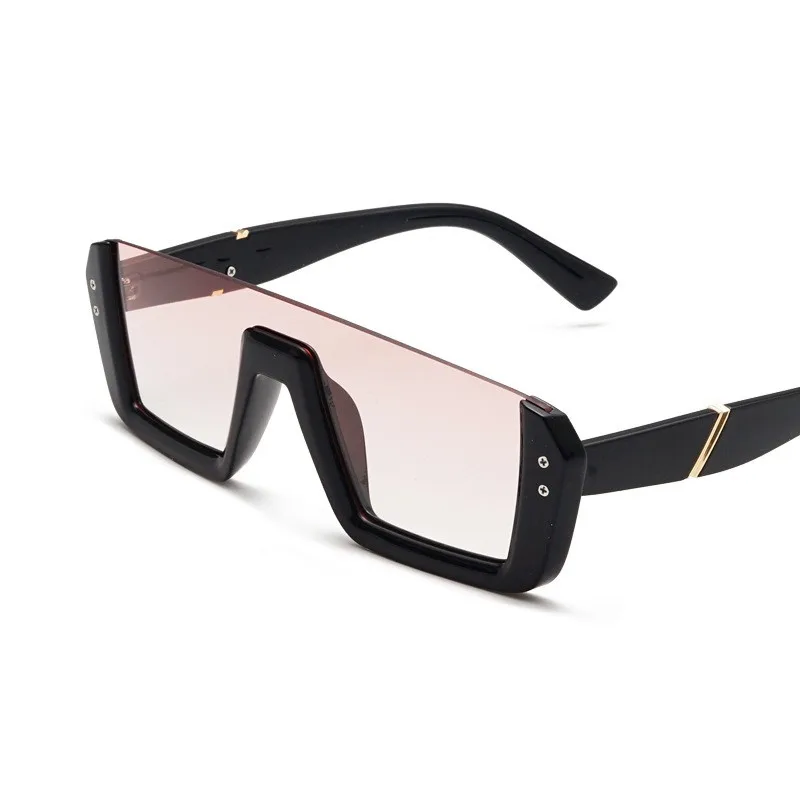 Полуоправа Квадратные Солнцезащитные очки для мужчин и женщин прямоугольная