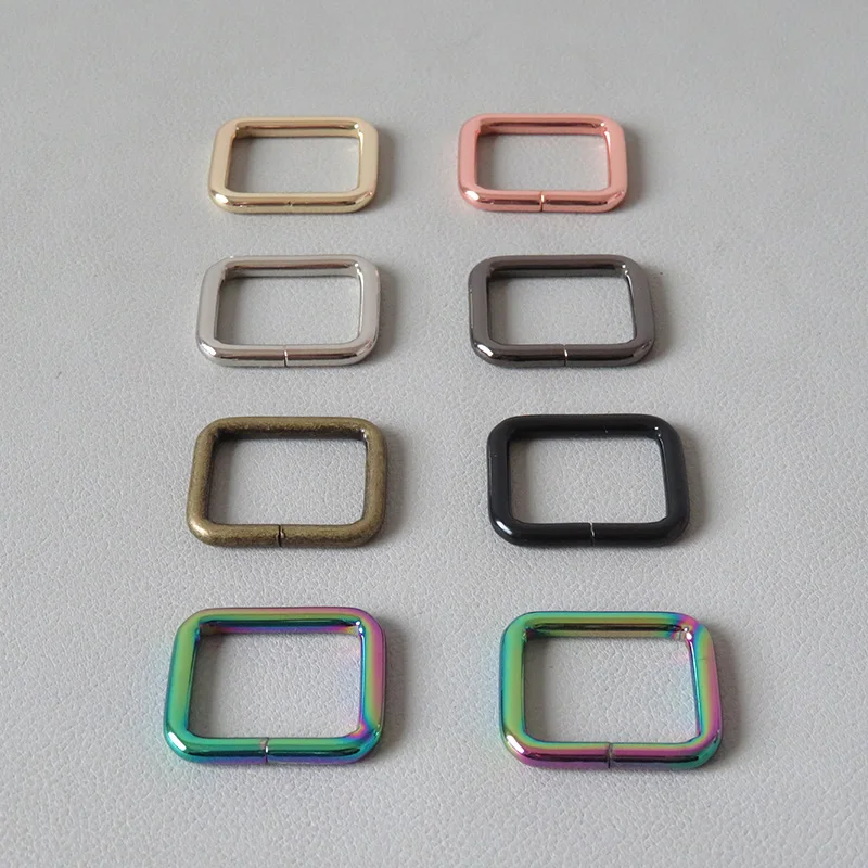 50Pcs 25mm Metal Rectangular Buckle Belt Loop Ring For Bag Backpack Straps Sewing Accessory Dog Leads Leash Leather Craft Clasps