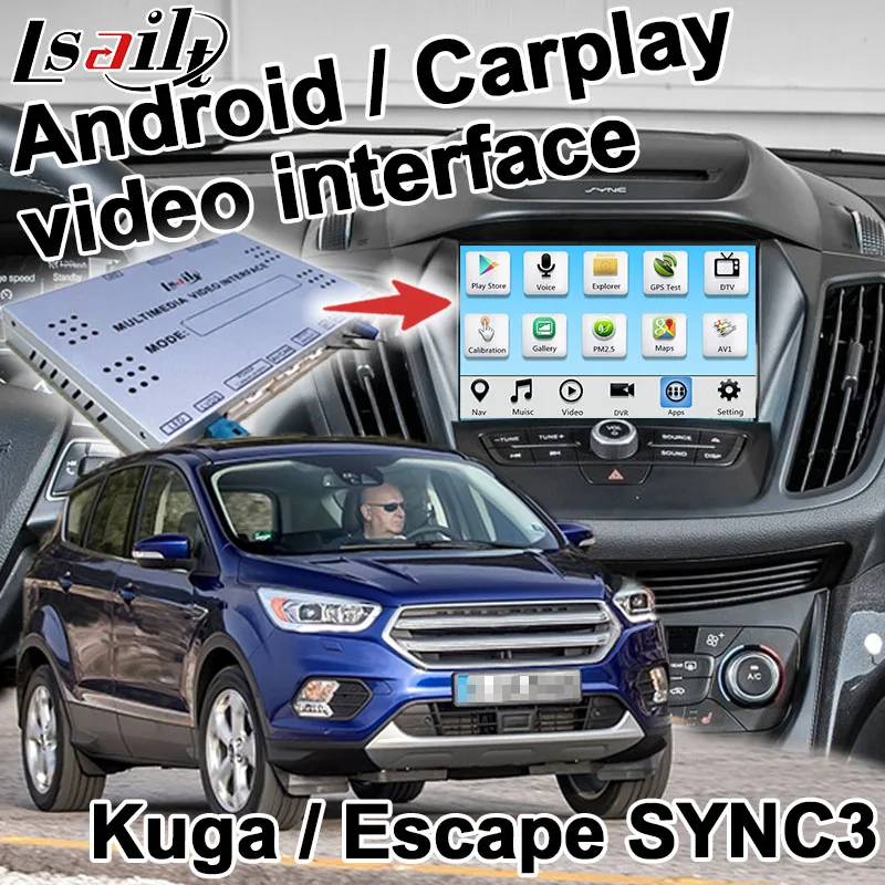 Интерфейсная приставка для Android / carplay Ford Kuga Escape Focus SYNC 3 беспроводная