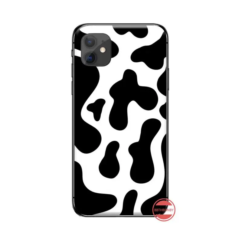 White Black Cow Symbol Cover Soft Shell Phone Case For iphone 5 5S SE 5C 6 6S 7 8 plus X XS XR 11 PRO MAX | Мобильные телефоны и