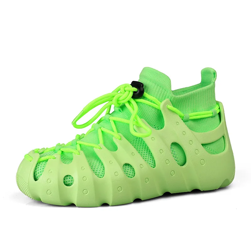 

Foreign trade speed sell through amazon eaby summer men's and women's colorful fly knitting socks shoes hole hole shoes casua