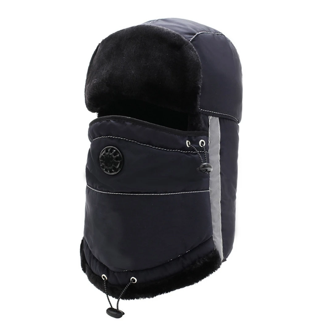Зимняя шапка для мужчин и женщин на шнурке бомбер с шарфом маска русская ушанка